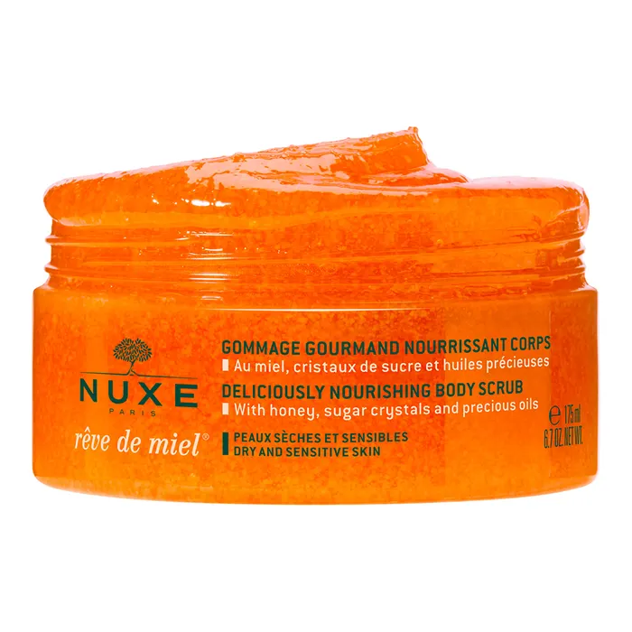 Nuxe Reve De Miel Gommage Gourmand Nourrissant Corps Peaux Seches Et Sensibles 175ml – Image 5