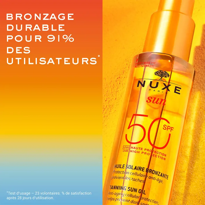 Nuxe Huile Bronzante Haute Protection SPF50 150ml – Image 2