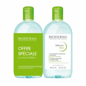 Bioderma Sebium Eau micellaire H2O Peaux grasses 2×500 ml 4.8 étoiles sur 5, valeur de la note moyenne. Read 60 Reviews. Lien sur la même page. 4.8 (60)