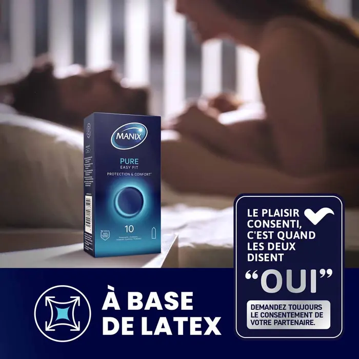 Manix Pure Easy Fit Préservatifs Protection & Confort 10 unités – Image 5
