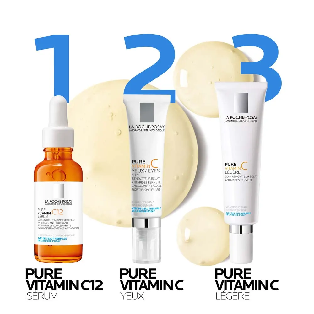 La Roche-Posay Pure Vitamin C12 Sérum Concentré Rénovateur Eclat Anti Rides Anti Oxydant 30ml – Image 2