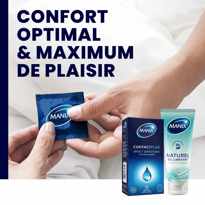 Manix Contact Plus Préservatifs Finesse et Extra Lubrification 12 unités – Image 2