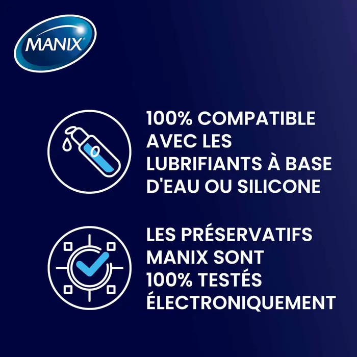 Manix Contact Plus Préservatifs Finesse et Extra Lubrification 24 unités – Image 3