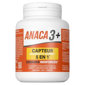 ANACA 3 CAPTEUR DE GRAISSES ET DE SUCRES 5 EN 1 120 COMPRIMÉS