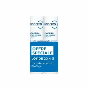 Bioderma Atoderm Sticks Lèvres Ultra-Hydratant 2x4g