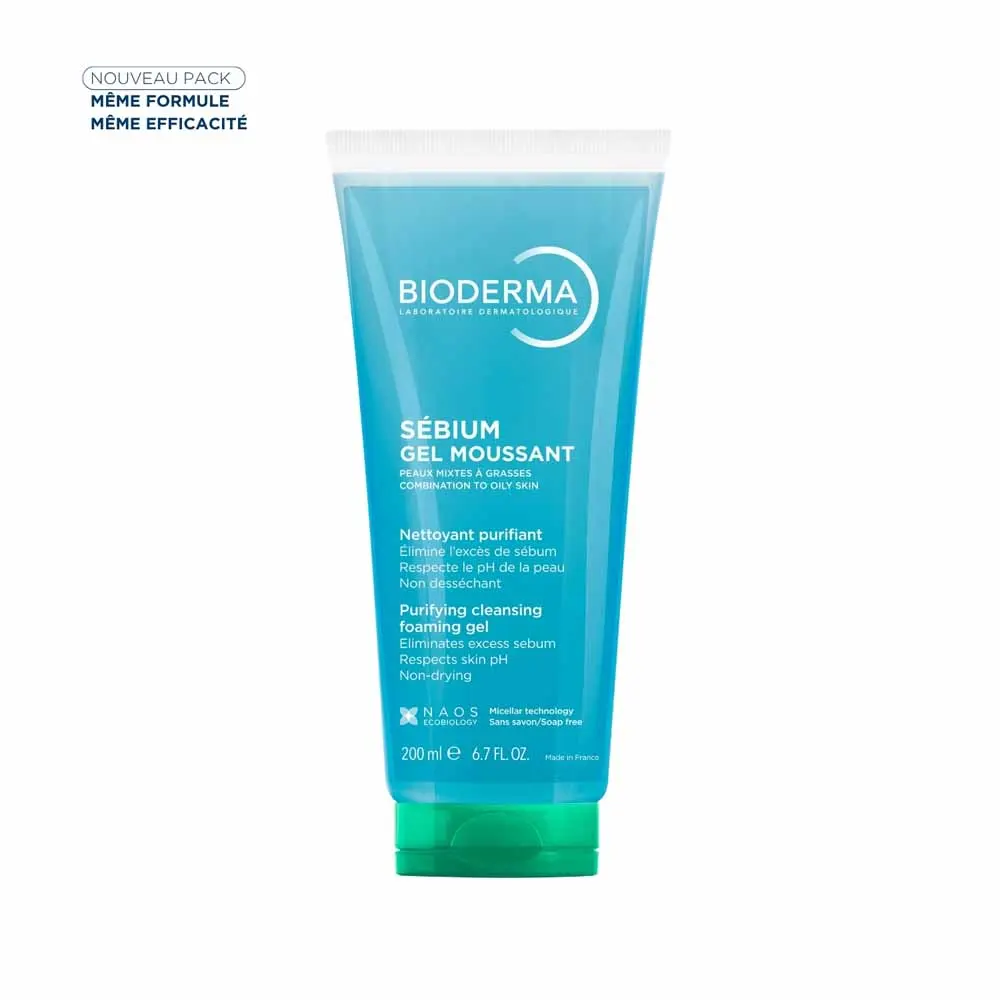 Bioderma Sebium Gel nettoyant Peaux grasses Gel moussant 200ml