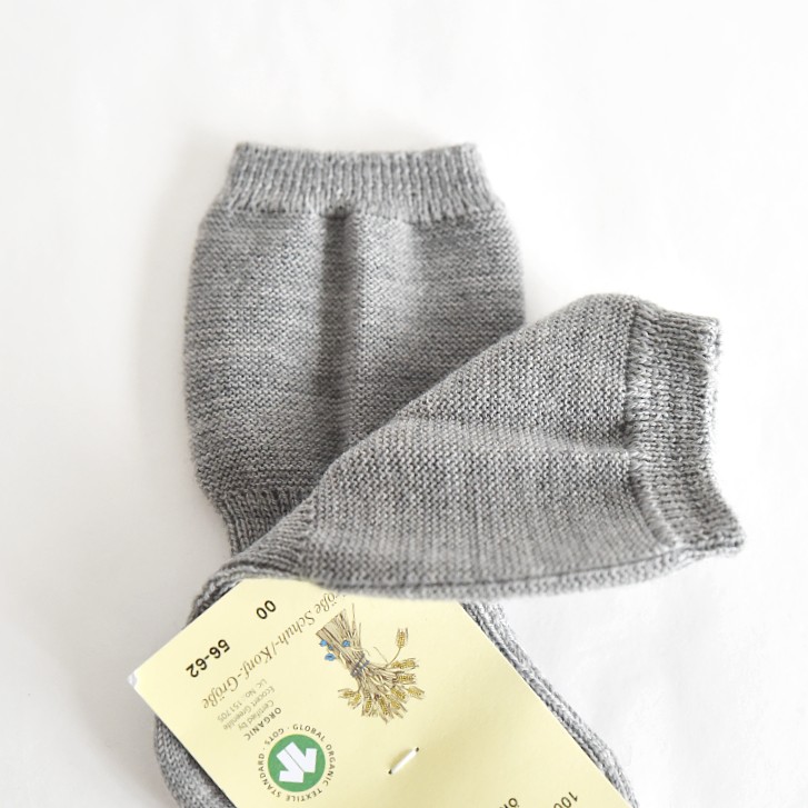 Chaussettes avec cheville élastiquée en laine mérinos bio – gris Grödo – Image 3