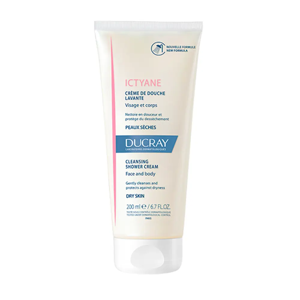 Ducray Ictyane Creme de douche Lavante Peaux Seches Visage et corps 200ml