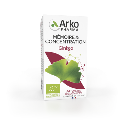 ARKOPHARMA MÉMOIRE ET CONCENTRATION 45 GÉLULES