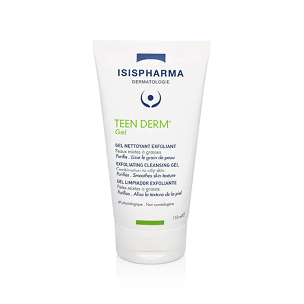 Teen Derm Gel Nettoyant Exfoliant Gel Peaux Mixtes A Grasses 150ml