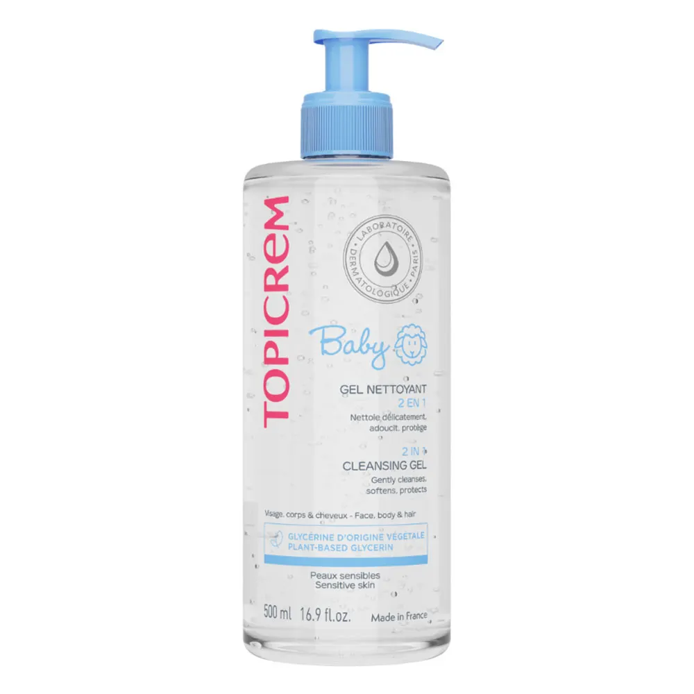 Topicrem Bébé Gel Lavant Doux Visage, corps & cheveux 500ml