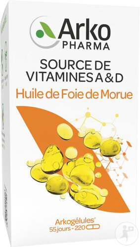 ARKOPHARMA HUILE DE FOIE DE MORUE 220 GÉLULES