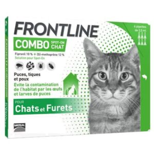 Combo Chat anti-puces et tiques – 6 pipettes